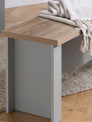 Birlea Grey Highgate Dining Table & Bench Set - Image 2 of 4