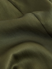 Khaki Green Short Sleeve Funnel Neck Jumpsuit - Image 7 of 7