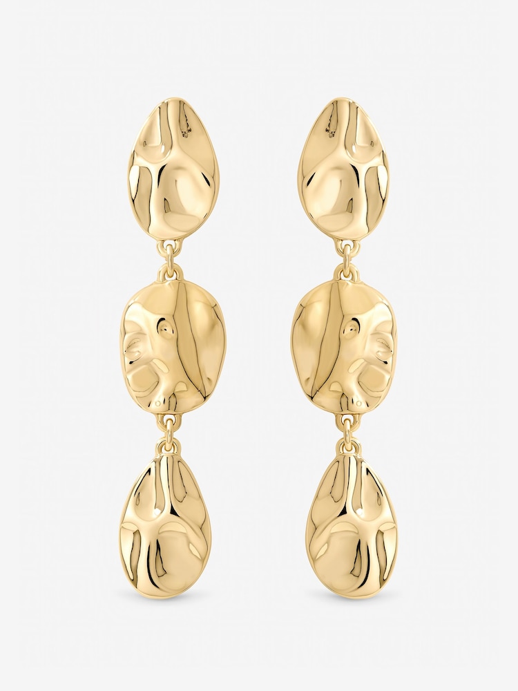 Mood Gold Tone Polished Molten Drop Earrings - Image 1 of 1
