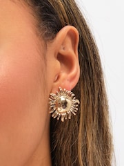 Mood Gold Tone Sun Stud Earrings - Image 3 of 4