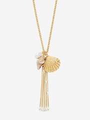 Mood Tassel And Shell Long Necklace - صورة 1 من 3