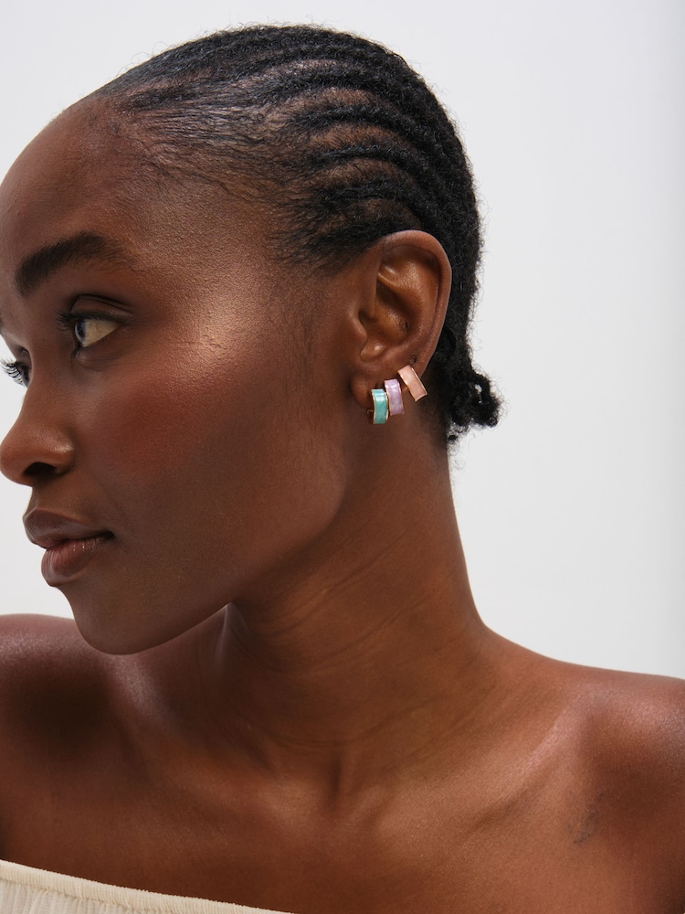 Mood Pastel Hoop Earrings Pack of 3 - Afbeelding 2 van 3