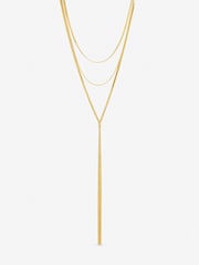 Mood Gold Tone Snake Chain Long Y-Drop Necklace - Image 1 of 1