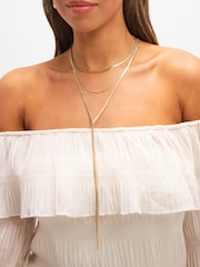 Mood Snake Chain Long Y-Drop Necklace - 3şəkildən 3 şəkil