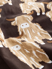 Chocolate Brown Hamish The Highland Cow Short Sleeve Pyjamas - Image 8 of 8