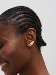 Mood Gold Tone Coral Stud Earrings 3 Pack - Image 2 of 3
