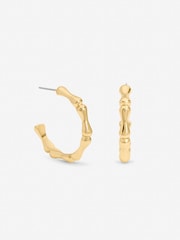 Mood Polished Bamboo Hoop Earrings - Εικόνα 1 από 3