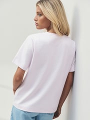 Brown/Pink/Ecru Stripe Heavyweight Basic T-Shirts 3 Pack - Image 3 of 4