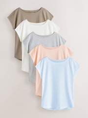 Mineral Grown On Cap Sleeve T-Shirt 5 Pack - Image 1 of 12