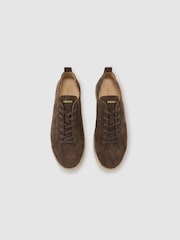 Reiss Brown Cade Suede Espadrille Lace-Up Trainers - Image 3 of 5
