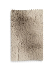 Set of 2 Oslo Faux Fur Mink Brown Dark Wood Leg Hamilton Dining Chairs - Image 8 of 8