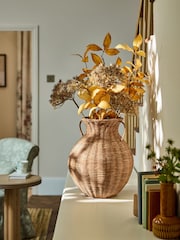 Laura Ashley Natural Wicker Large Vase - Image 1 of 5