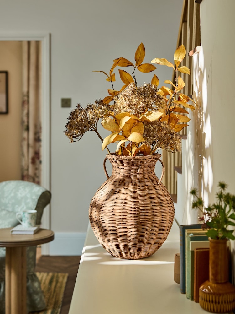 Laura Ashley Natural Wicker Large Vase - Image 1 of 5