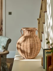 Laura Ashley Natural Wicker Large Vase - Image 2 of 5