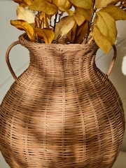 Laura Ashley Natural Wicker Large Vase - Image 3 of 5