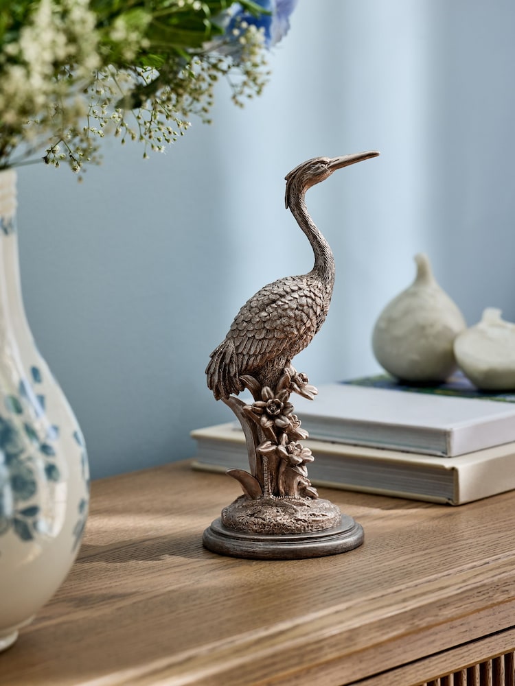 Laura Ashley Silver Crane Ornament - Image 1 of 4