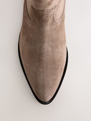 Mink Brown Forever Comfort® Western Style Boots - Image 8 of 10