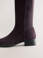 Chocolate Brown Forever Comfort® Chisel Toe Knee High Sock Boots - Image 8 of 9
