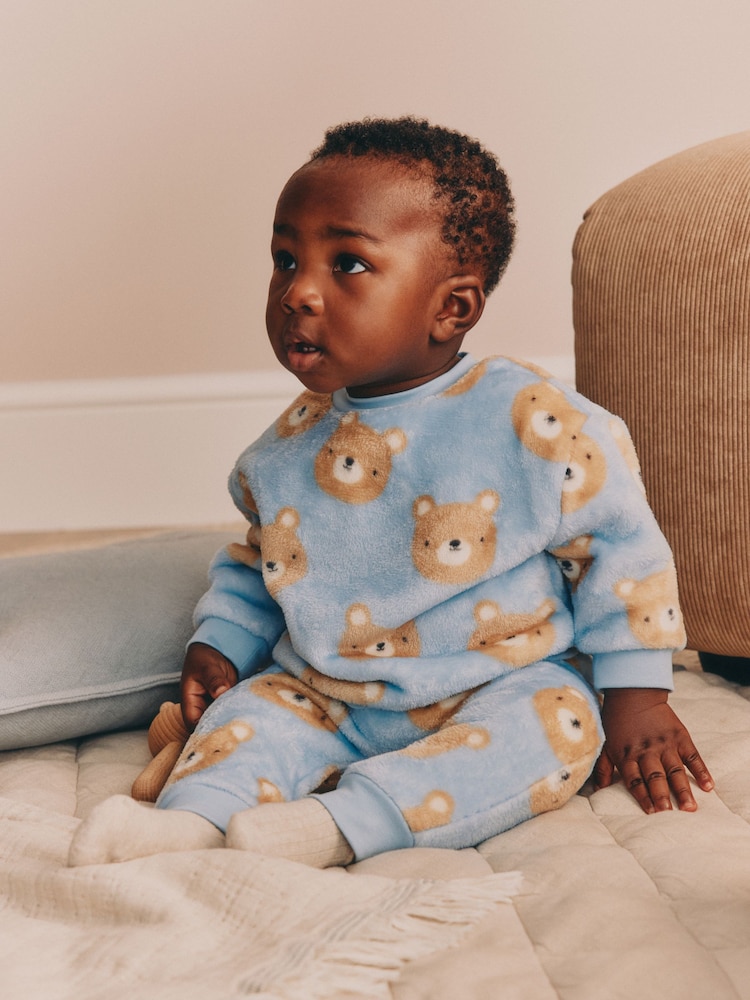 Blue Bear Fleece Top and Joggers Baby Set (0mths-2yrs) - Image 1 of 3 Blue Bear Fleece Top and Joggers Baby Set (0mths-2yrs) - Image 1 of 3
