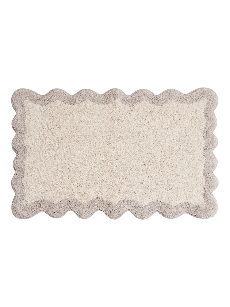 Furn Natural Lil Scallop Edge Bath Mat - Image 4 of 4