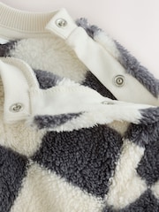 Grey Checkerboard Fleece Top and Joggers Baby Set (0mths-2yrs) - Image 8 of 13