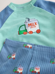 Green Milk Truck Top and Leggings Baby Set (0mths-2yrs) - Image 7 of 9