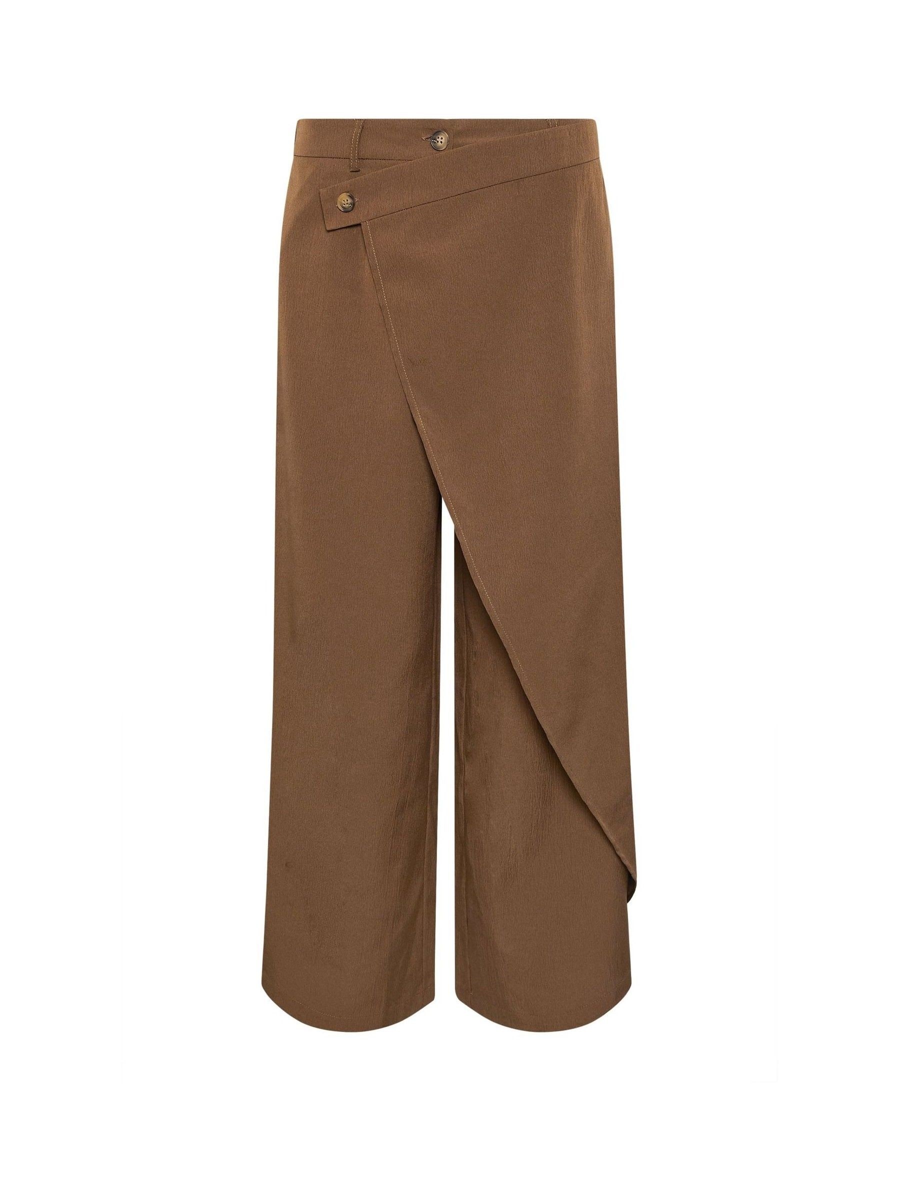 Buy PixieGirl Petite Brown Wrap Wide Leg Trousers from Next USA
