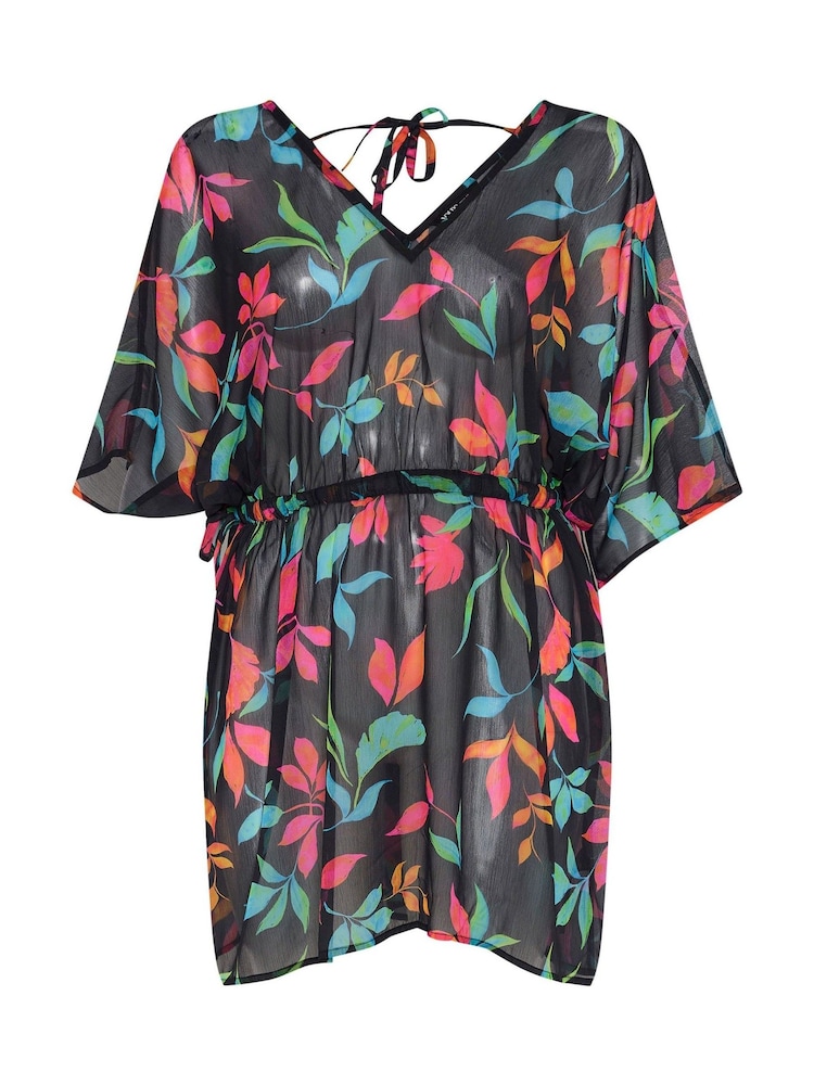 Yours Curve Black Chiffon Throw On Cover-Up - Image 2 of 2