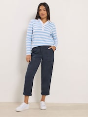 M&Co Blue Petite Carpenter Tapered Trousers - Image 2 of 5