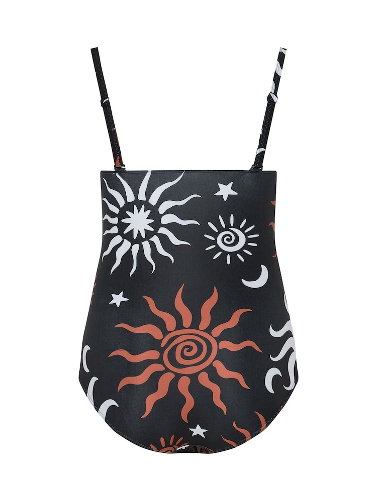 Yours Curve Black Bandeau Swimsuit - Image 3 of 3