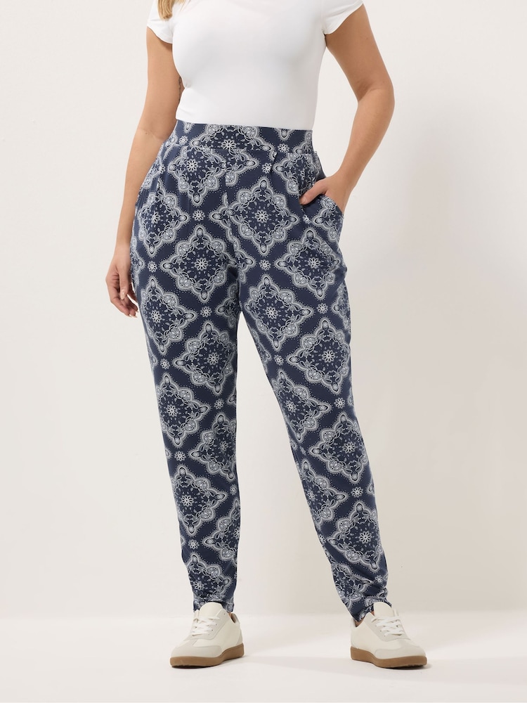 Yours Curve Bandana Print Harem Trousers - Bild 1 von 4
