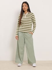 M&Co Green Petite Wide Leg Cargo Trousers - Image 2 of 5