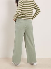 M&Co Green Petite Wide Leg Cargo Trousers - Image 3 of 5