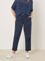 M&Co Blue Carpenter Tapered Trousers - Image 1 of 5