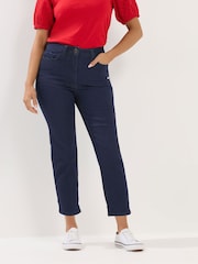 M&Co Blue Petite Denim Crop Jeans - Image 1 of 4