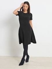 PixieGirl Petite Black Textured Mini Dress - Image 3 of 5