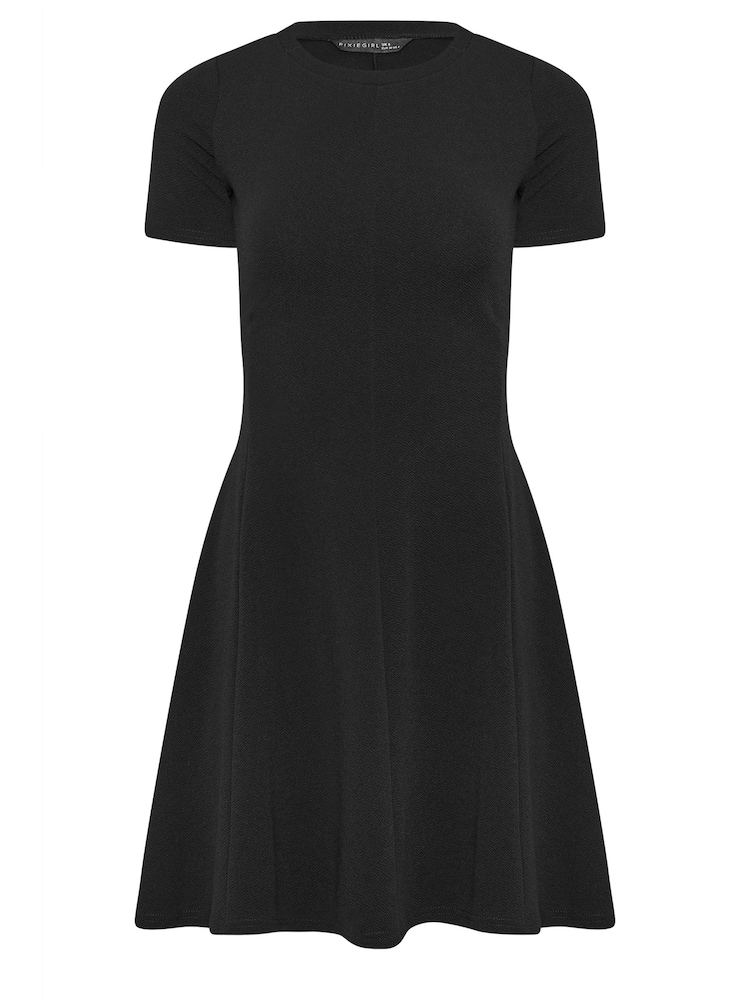 PixieGirl Petite Black Textured Mini Dress - Image 5 of 5
