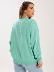 Yours Curve Green Sweatshirt - Image 3 of 5