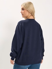 Yours Curve Blue Sweatshirt - Image 3 of 5
