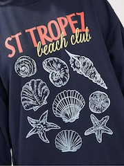 Yours Curve Blue Sweatshirt - Image 4 of 5