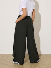 PixieGirl Petite Black Wrap Wide Leg Trousers - Image 3 of 5