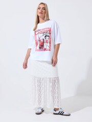 Yours Curve White Limited Lace Skirt - Image 2 of 6