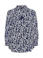 Yours Curve Blue Embellished Boho Blouse - Image 6 of 6