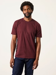 FatFace 3 Pack Navy/Burgundy/Green Short Sleeve T-Shirt - Image 3 of 7