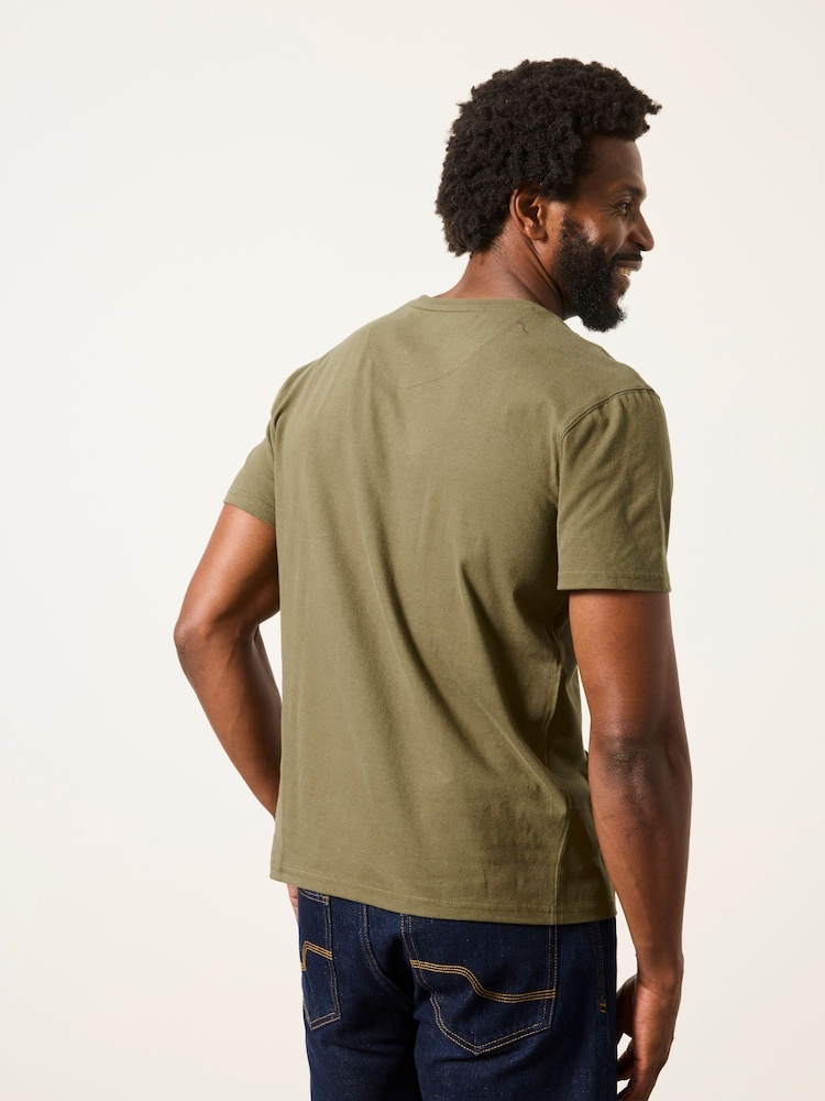 FatFace 3 Pack Khaki Green Short Sleeve T-Shirt - Image 2 of 7 FatFace 3 Pack Khaki Green Short Sleeve T-Shirt - Image 2 of 7
