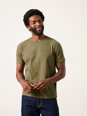 FatFace 3 Pack Khaki Green Short Sleeve T-Shirt - Image 5 of 7