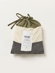 FatFace 3 Pack Khaki Green Short Sleeve T-Shirt - Image 7 of 7