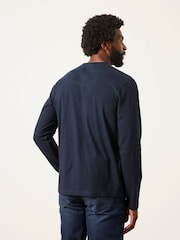 FatFace 3 Pack Charcoal Grey Long Sleeve Henley T-Shirt - Image 2 of 7