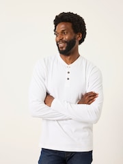 FatFace 3 Pack Charcoal Grey Long Sleeve Henley T-Shirt - Image 5 of 7