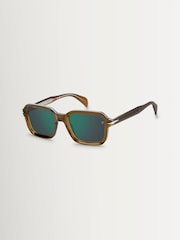 Eyewear by David Beckham Brown Square Geometrical Sungalsses - Image 1 of 5